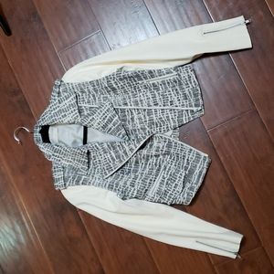 Ramy Brook Leather Sleeve Moto Style Jacket with removable Sleeves